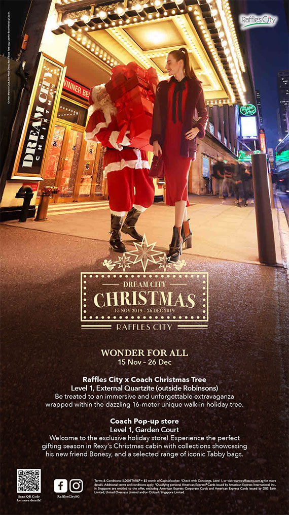 Raffles City Christmas 2019 Mall Graphic