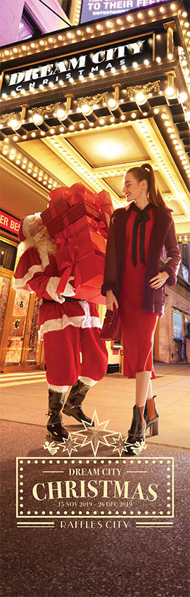 Raffles City Christmas 2019 Railing Banner