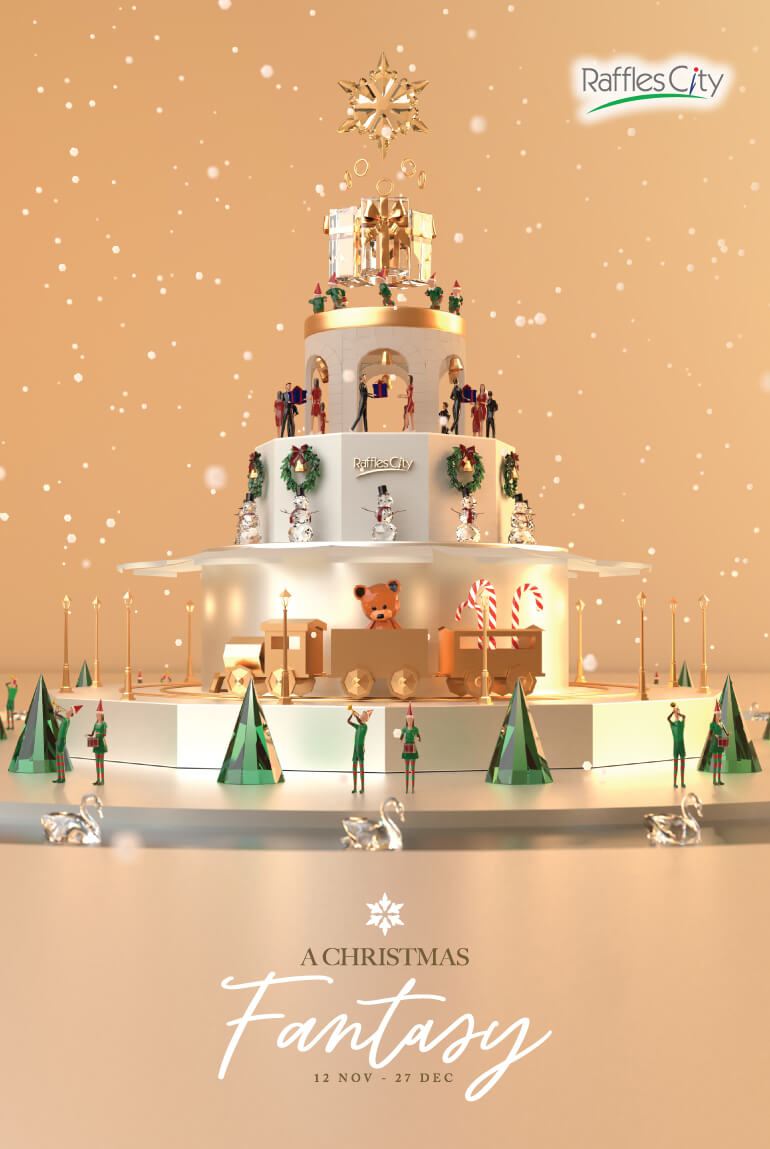 Raffles City Christmas 2020 Mall Graphic