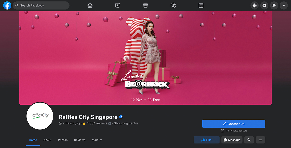 Raffles City Christmas 2021 Facebook Cover Image