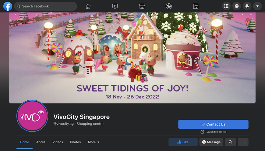 VivoCity Christmas 2022 Facebook Cover Image