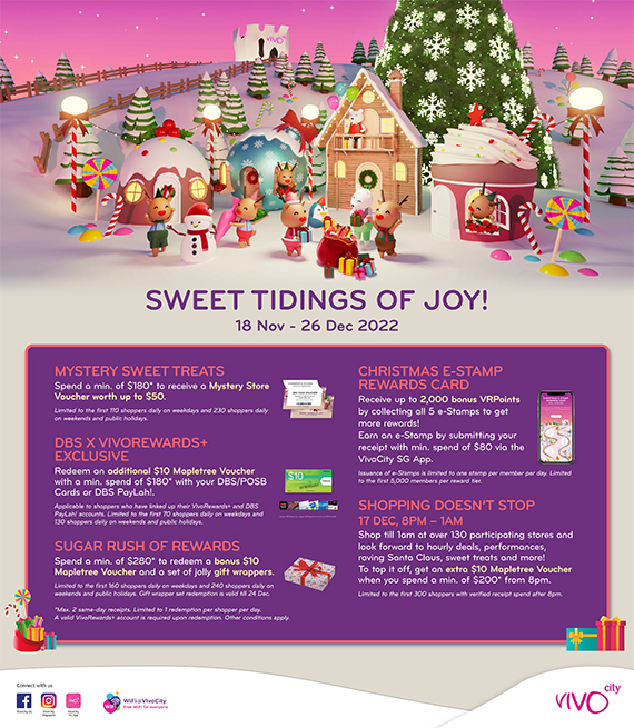 VivoCity Christmas 2022 Wall Sticker