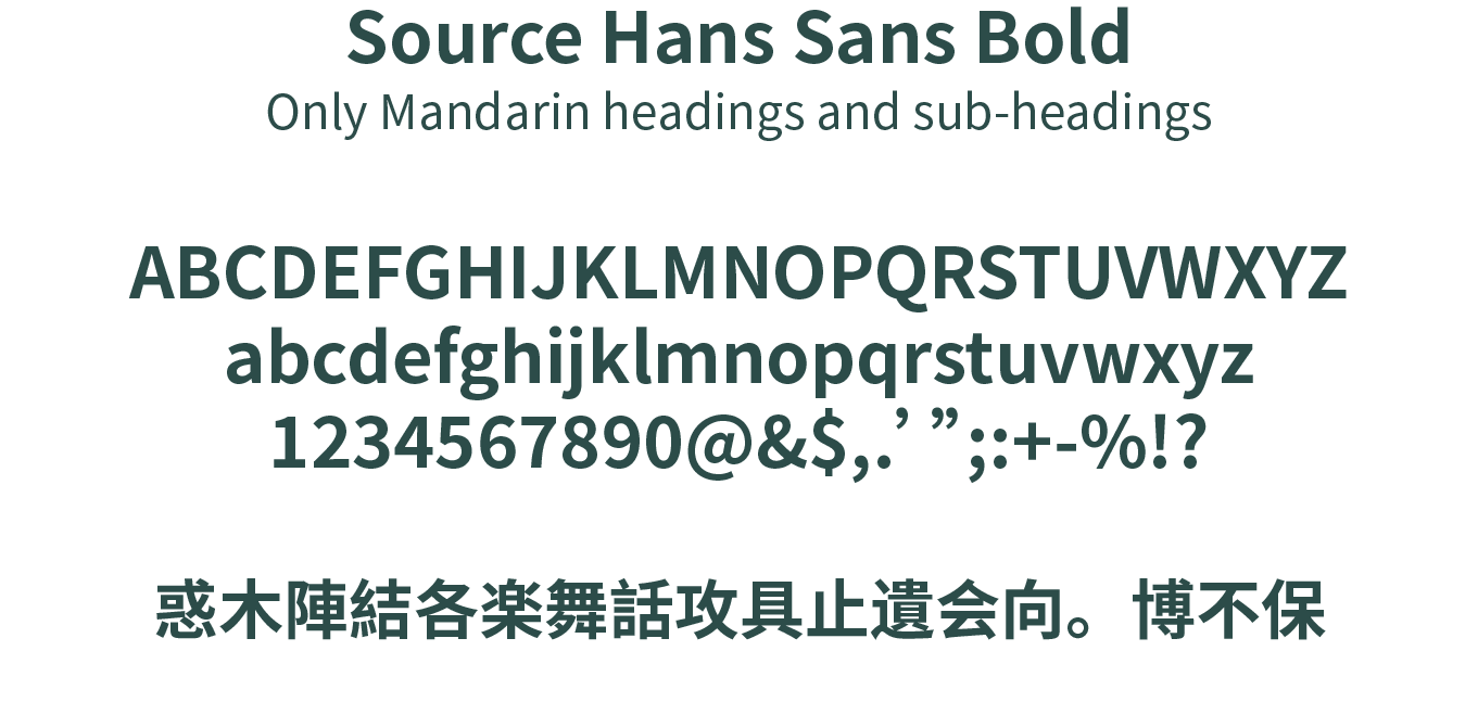 Kai Duck Typography – Source Hans Sans Bold