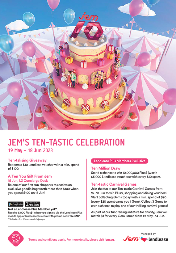 Jem 10th Anniversary Tent Card