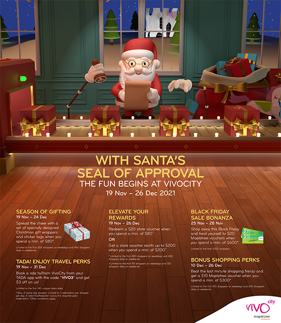 VivoCity Christmas 2021 Wall Sticker